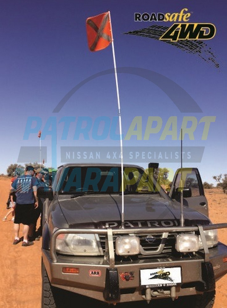 Roadsafe Sand Flag Kit Simpson Desert Compatible for 4WD 4x4
