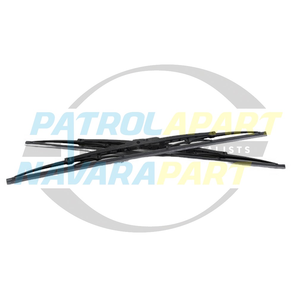 Genuine Nissan Wiper Blade Arm Assembly Pair - Nissan Patrol Y60 GQ