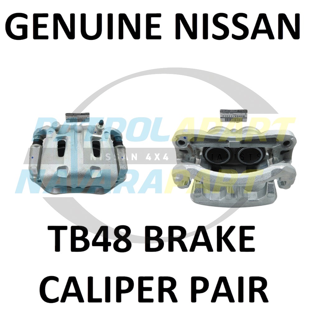 Genuine Nissan 4.8 Front Brake Caliper PAIR BRAND NEW TB48 - Nissan Patrol Y61 GU