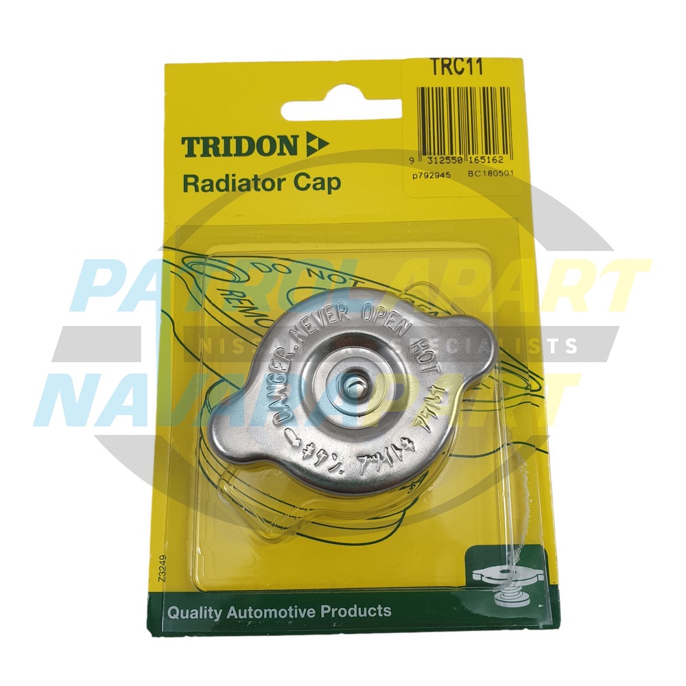 Tridon Radiator Blank Cap TD42, VQ40, YD25, ZD30 - Nissan Patrol Y61 GU, Y62 & Navara D40