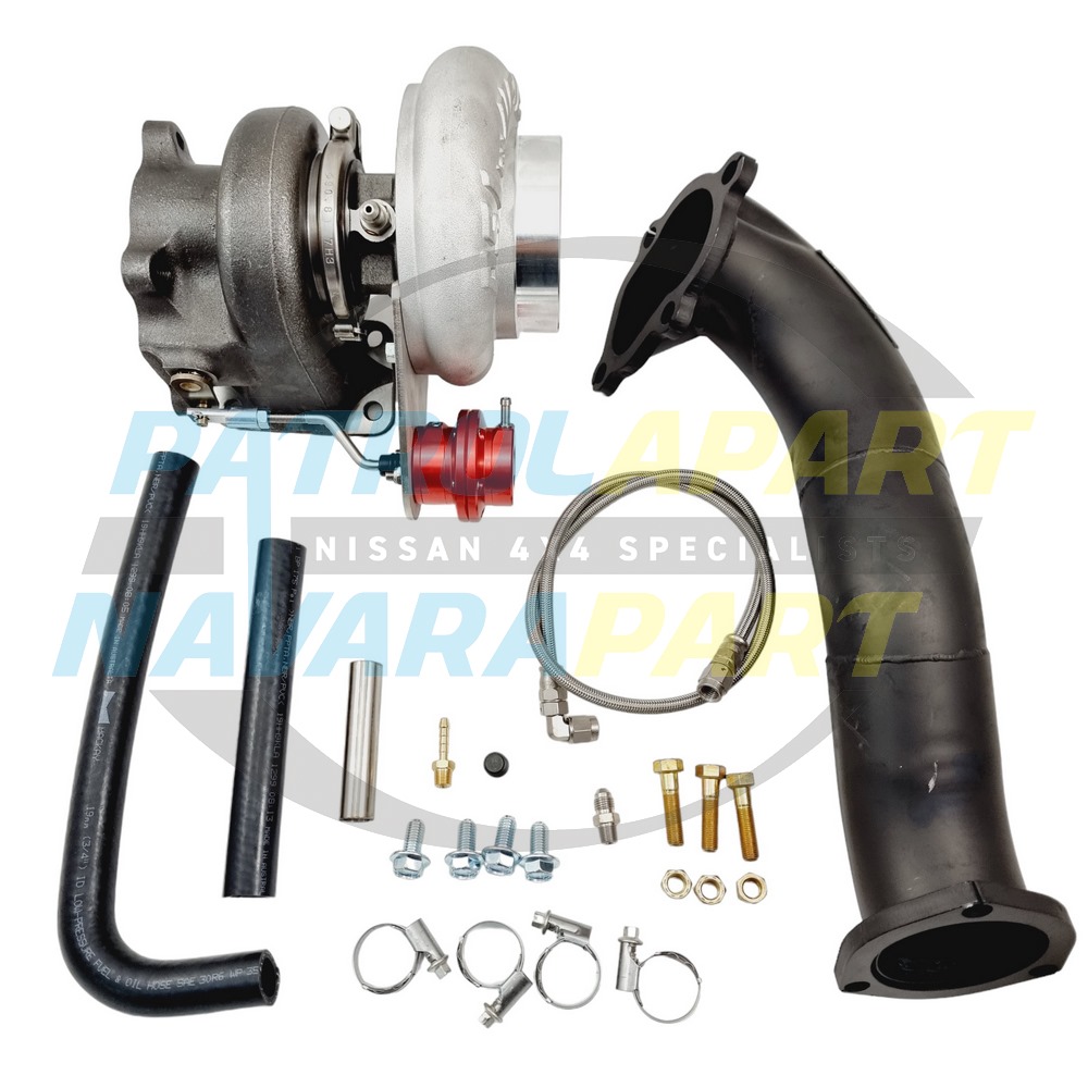 Genuine Nissan 18G TD05 Turbo with Radius Merge Manifold TD42 - Nissan Patrol Y60 GQ & Y61 GU