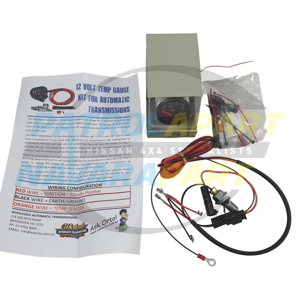 Auto Transmission Temp Gauge Kit - Nissan Patrol Y61 GU