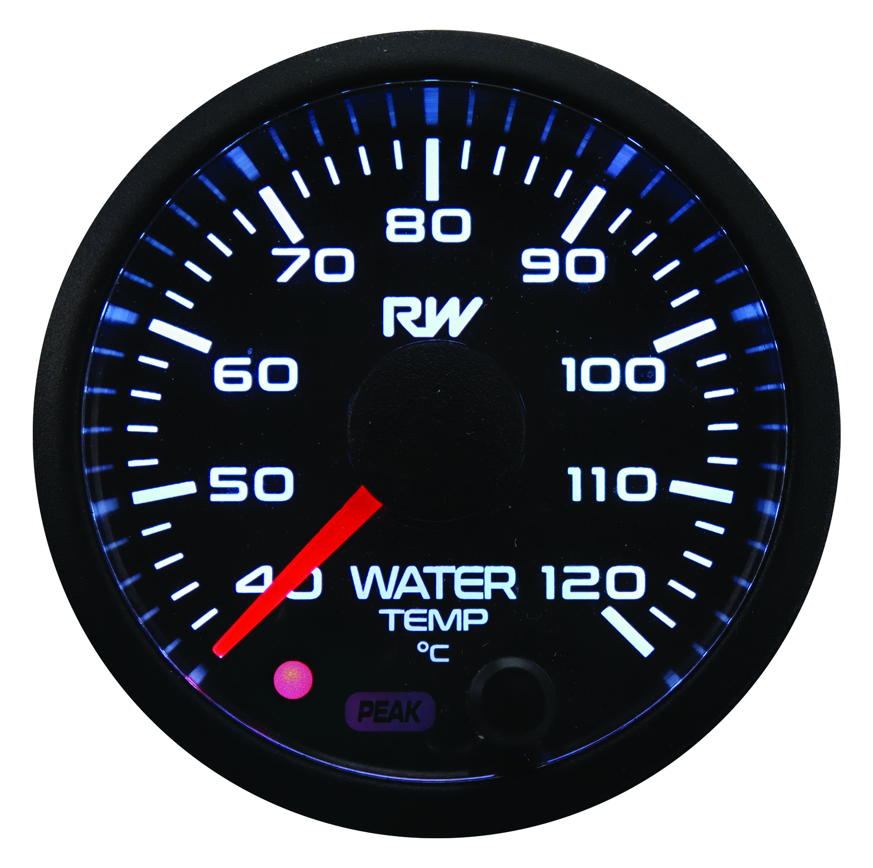 Raceworks - Water Temp Gauge 52mm includes 1/8" NPT Sensor