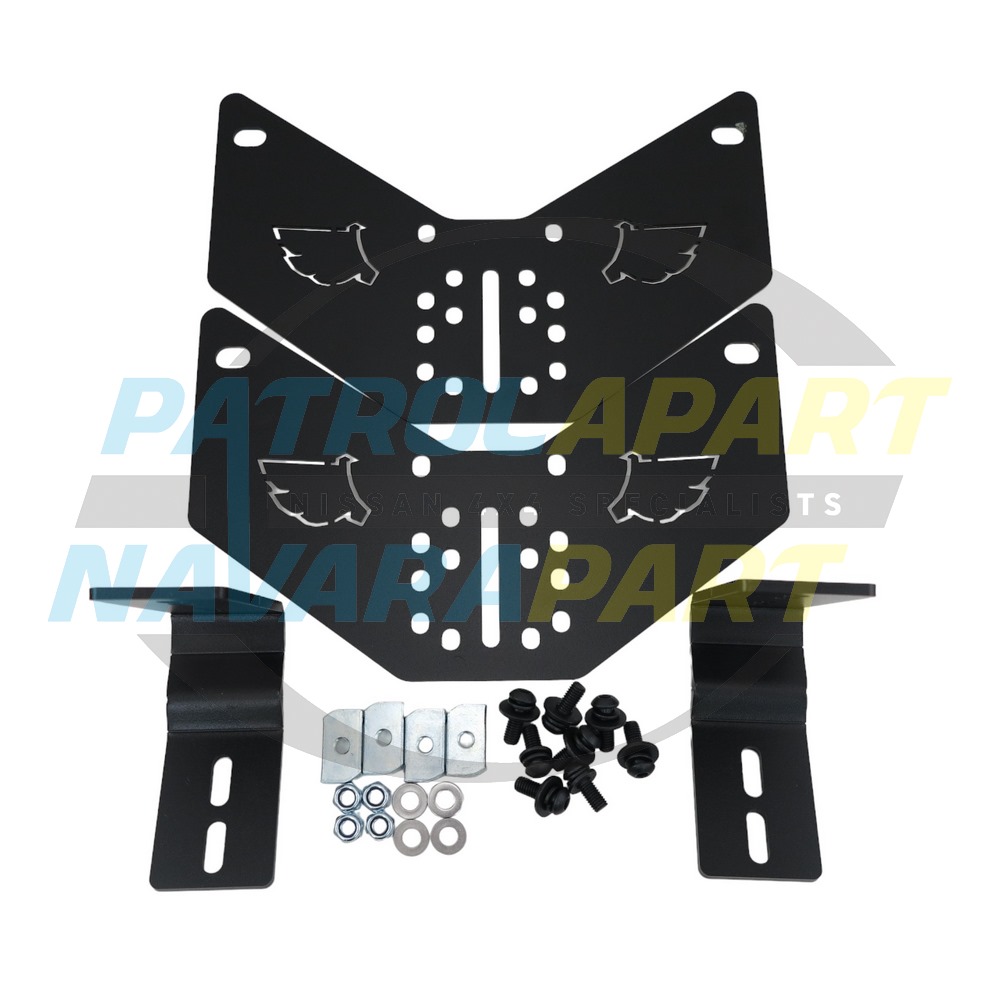 Wedgetail Roof Rack Winged Tracks Side Mount Bracket - Nissan Patrol Y60 GQ, Y61 GU, Y62, Navara D22, D23, D27 & D40, Pathfinder R51 & Mitsubishi Triton MV