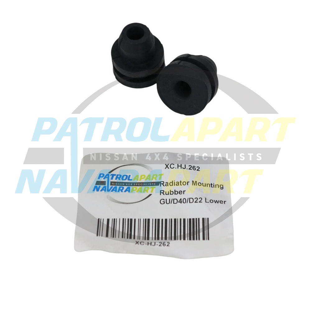 Lower Radiator Mounting Rubber Pair - Nissan Patrol Y61 GU & Navara D22 & D40