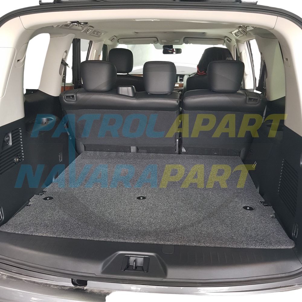 Full Boar Fourbie Drawers Rear Cargo False Floor in Charcoal No Hatches - Nissan Patrol Y62