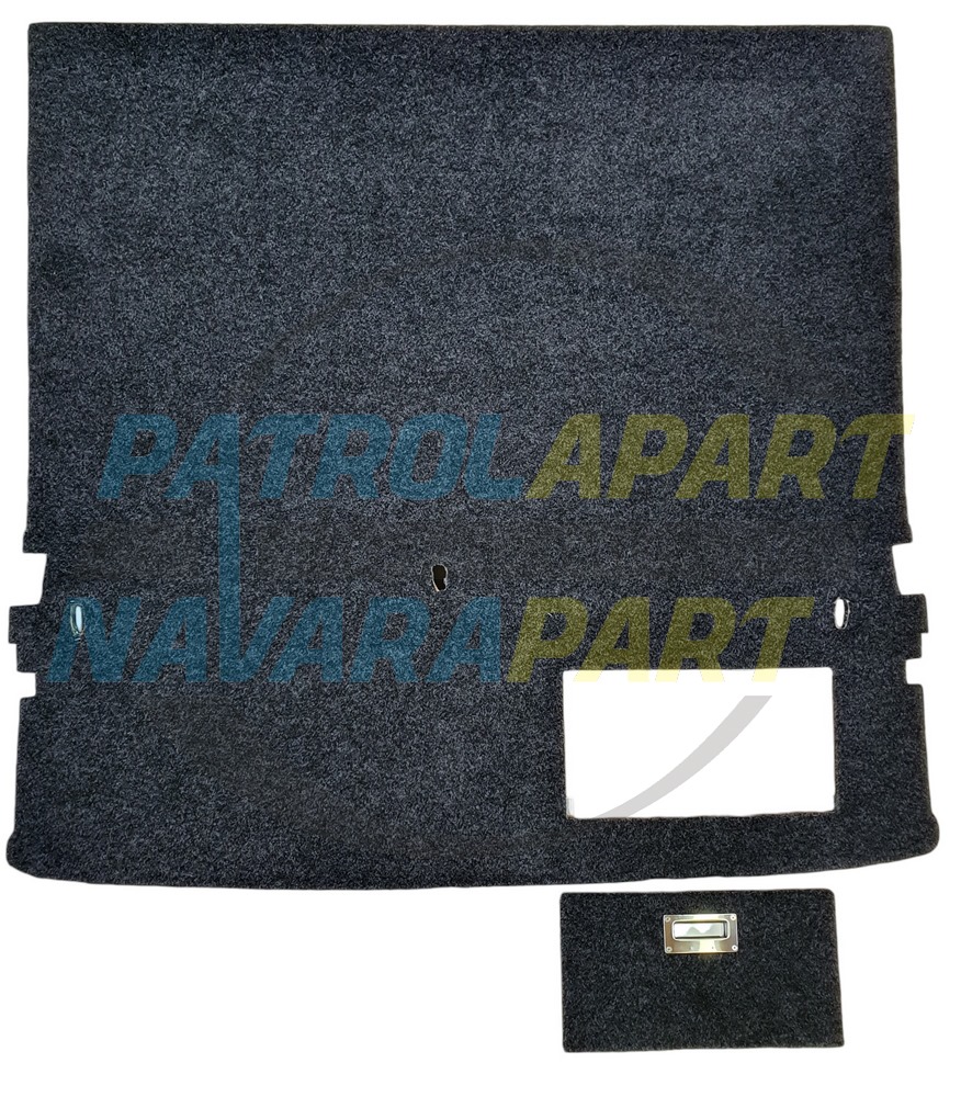 Genuine Nissan Full Boar Fourbie Drawers Rear Cargo False Floor in Charcoal with 1 Hatch - Nissan Patrol Y62