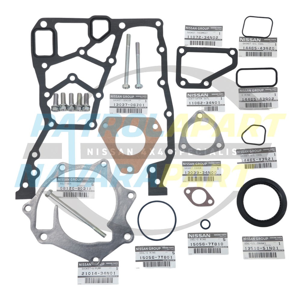 Genuine Nissan Timing Cover Gasket Set Kit TD42 - Nissan Patrol Y61 GU