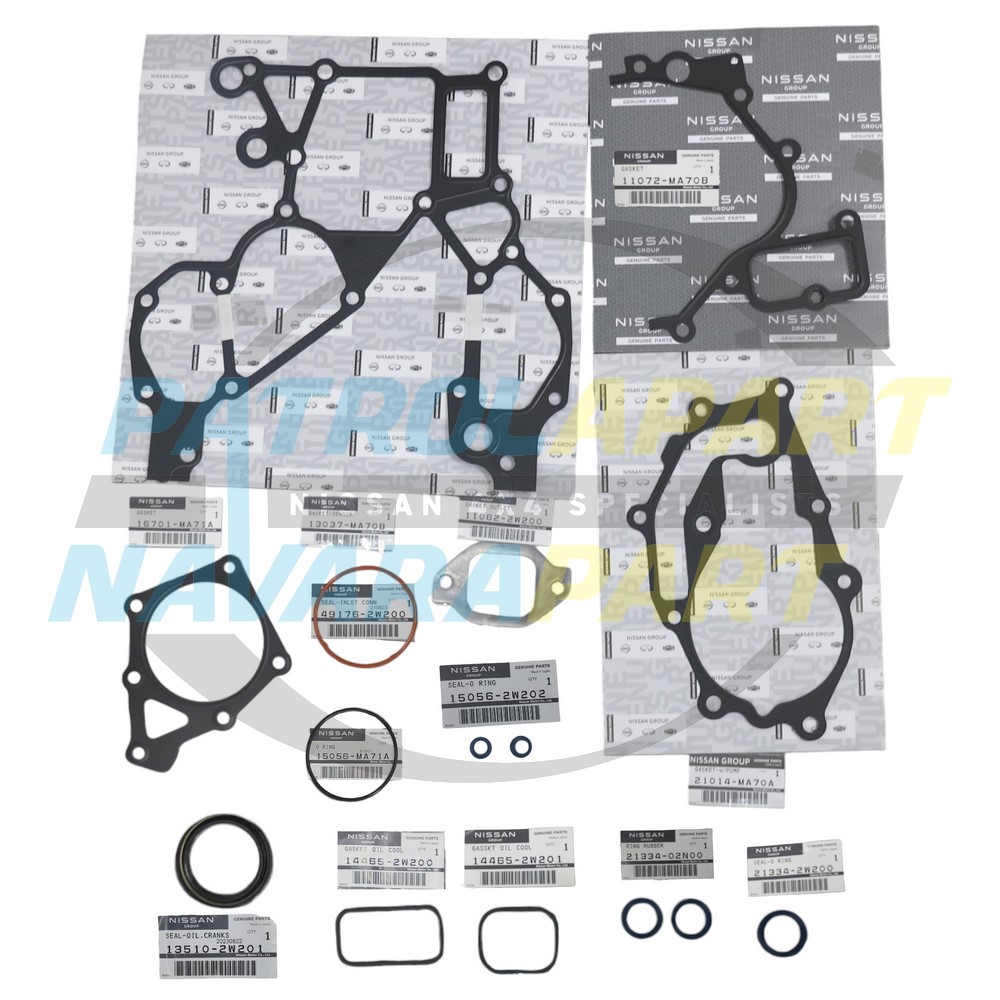 Genuine Nissan Timing Cover Gasket Set Suit ZD30CR ZD30 - Nissan Patrol Y61 GU