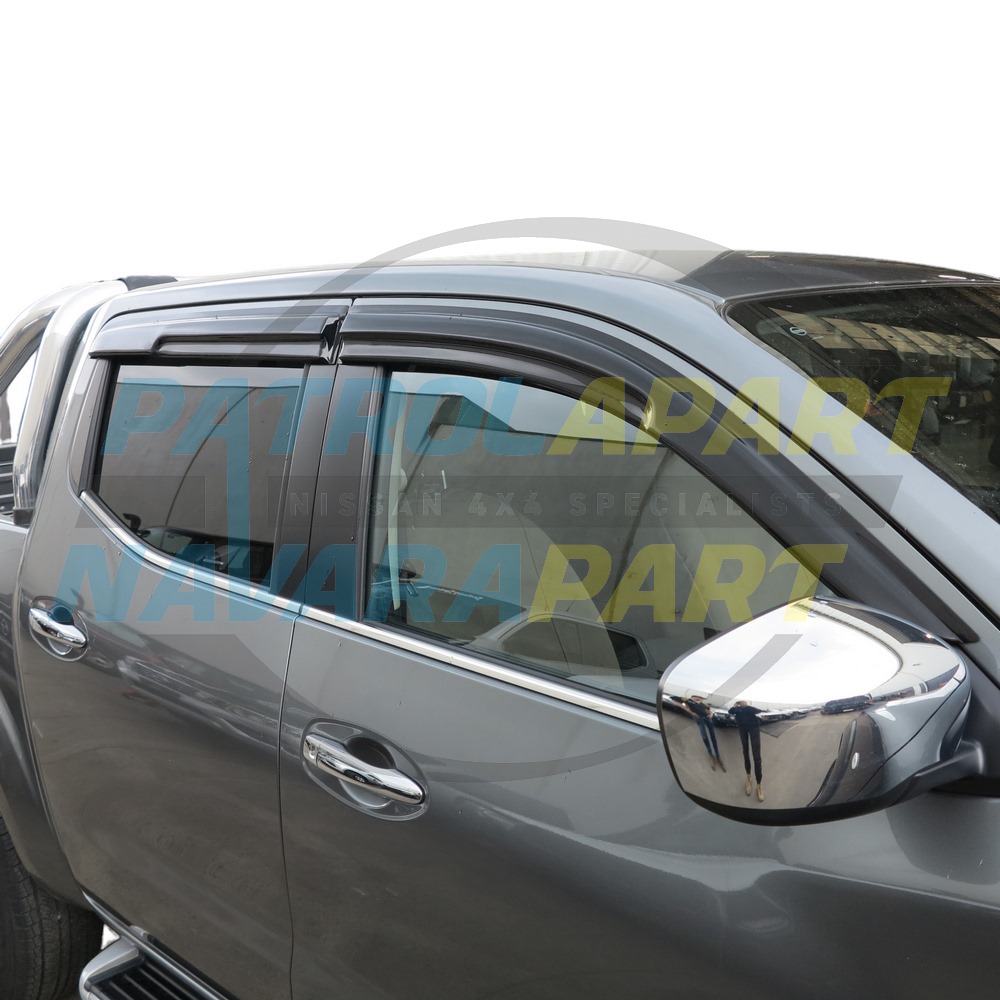 Premium Tinted Slimline Weathershield Set 4 - Nissan Navara D23
