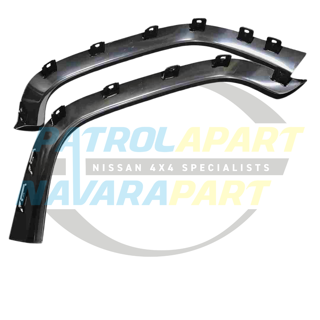 Front Flare Pair Factory Style New Black - Nissan Patrol Y60 GQ