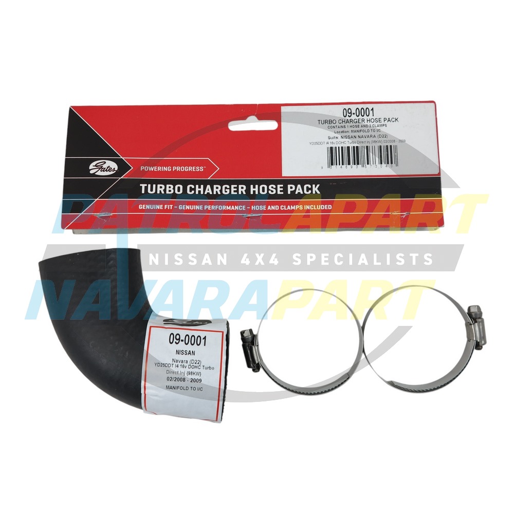Turbo Hose Intercooler - Throttle Body - Nissan Navara D22 YD25