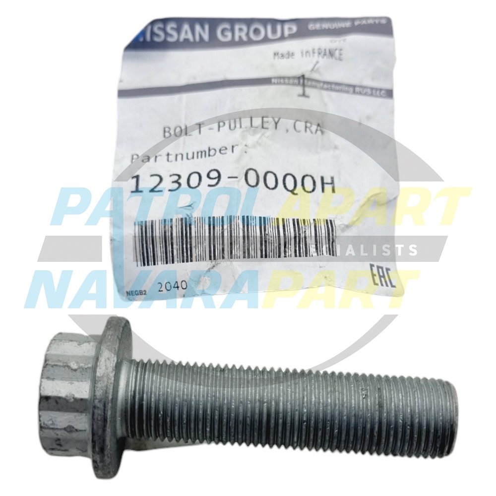 Genuine Nissan Harmonic Balancer Bolt - Nissan Navara D23 NP300 M9T & D40 V9X