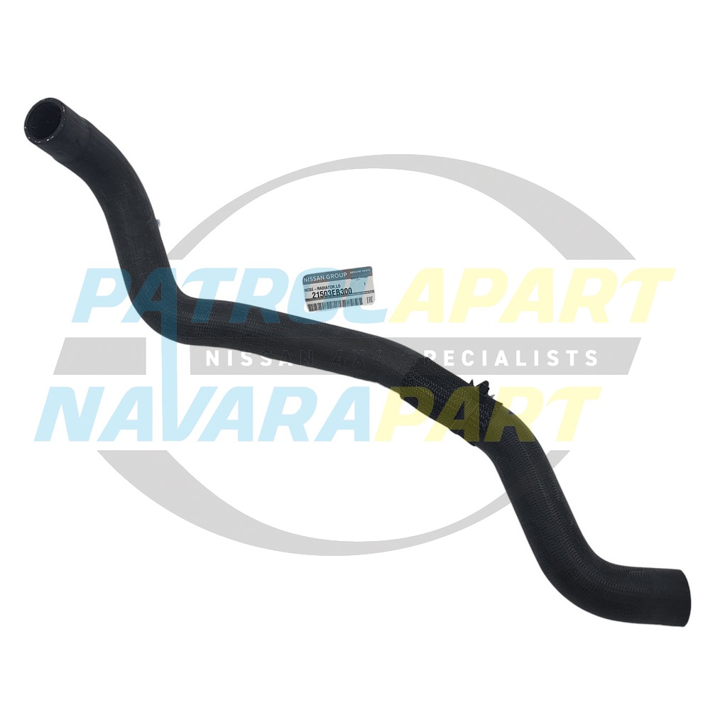 Genuine Nissan Lower Radiator Hose - Navara D40 R51 Spanish VSK YD25