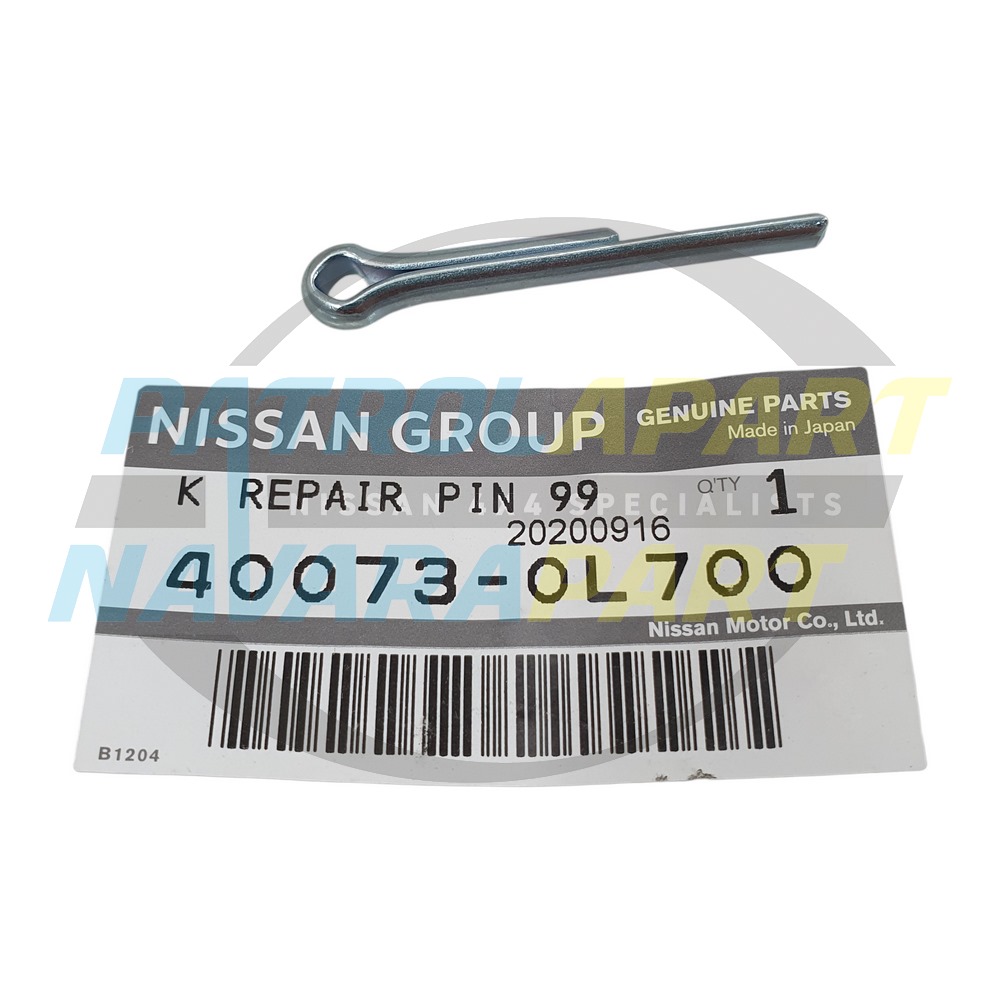 Genuine Nissan Front Wheel Bearing Split Pin - Nissan Navara D23 NP300 D40 & Pathfinder R51