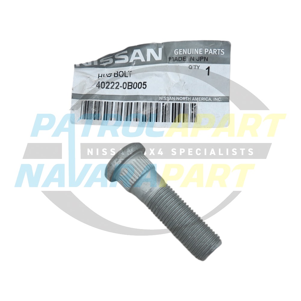Genuine Nissan Front Wheel Stud - Navara D40 D23 NP300 Pathfinder R51