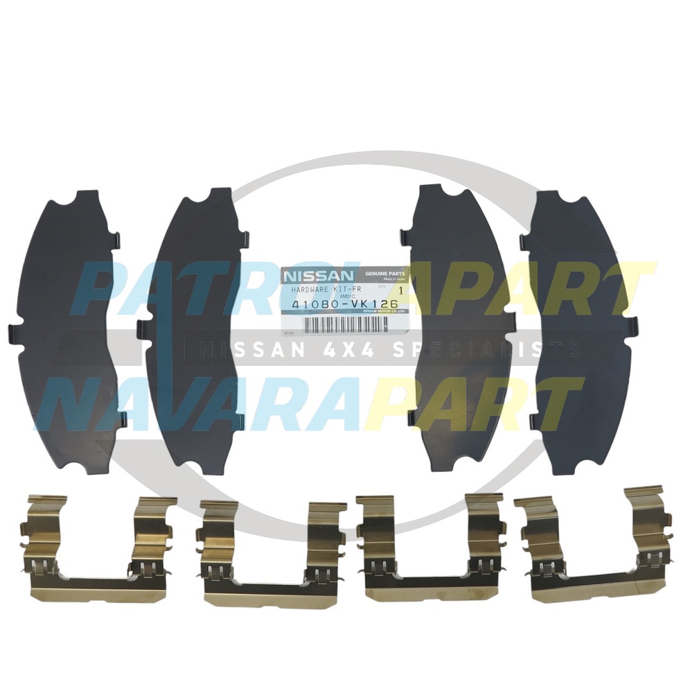 Genuine Nissan Brake Caliper Shim Kit - Nissan Navara D22 4WD Front