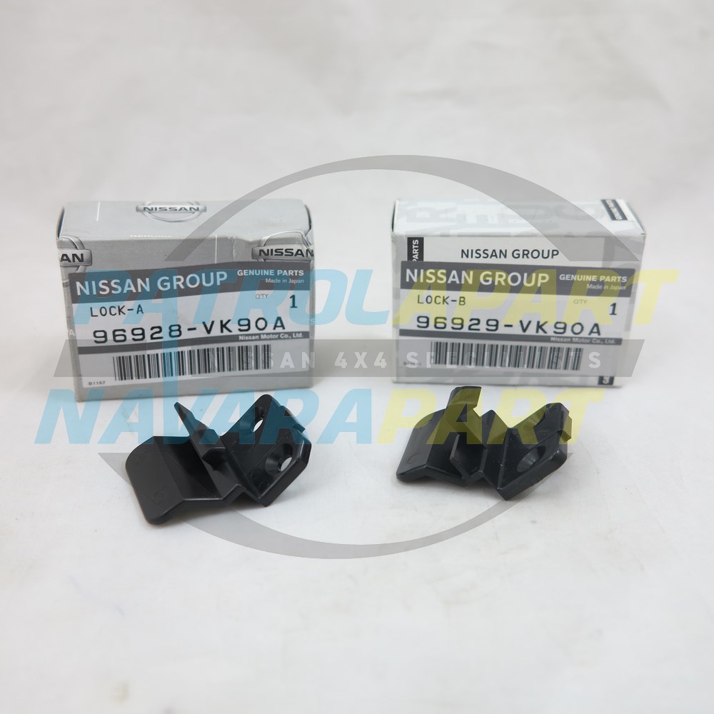 Genuine Nissan Console Lid Lock Latch Set - Navara D22 2000on