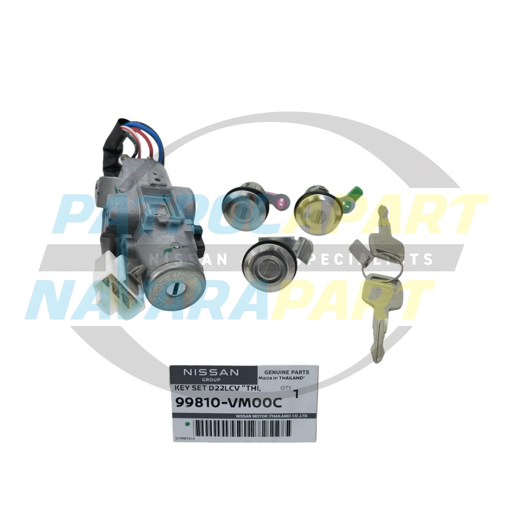 Genuine Nissan Door Lock Set & Ignition Barrel For Navara D22 Thai