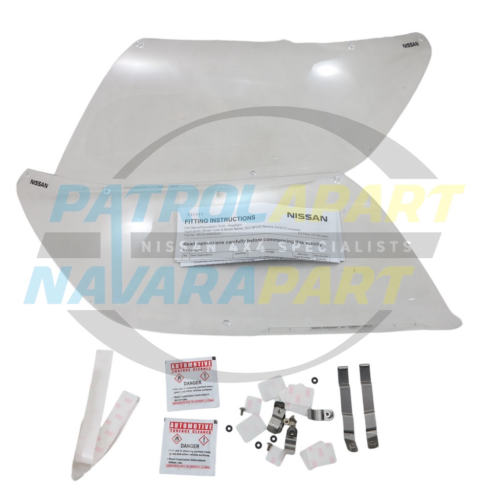 Headlight Cover Protectors PAIR Genuine Nissan - Nissan Navara D23 NP300