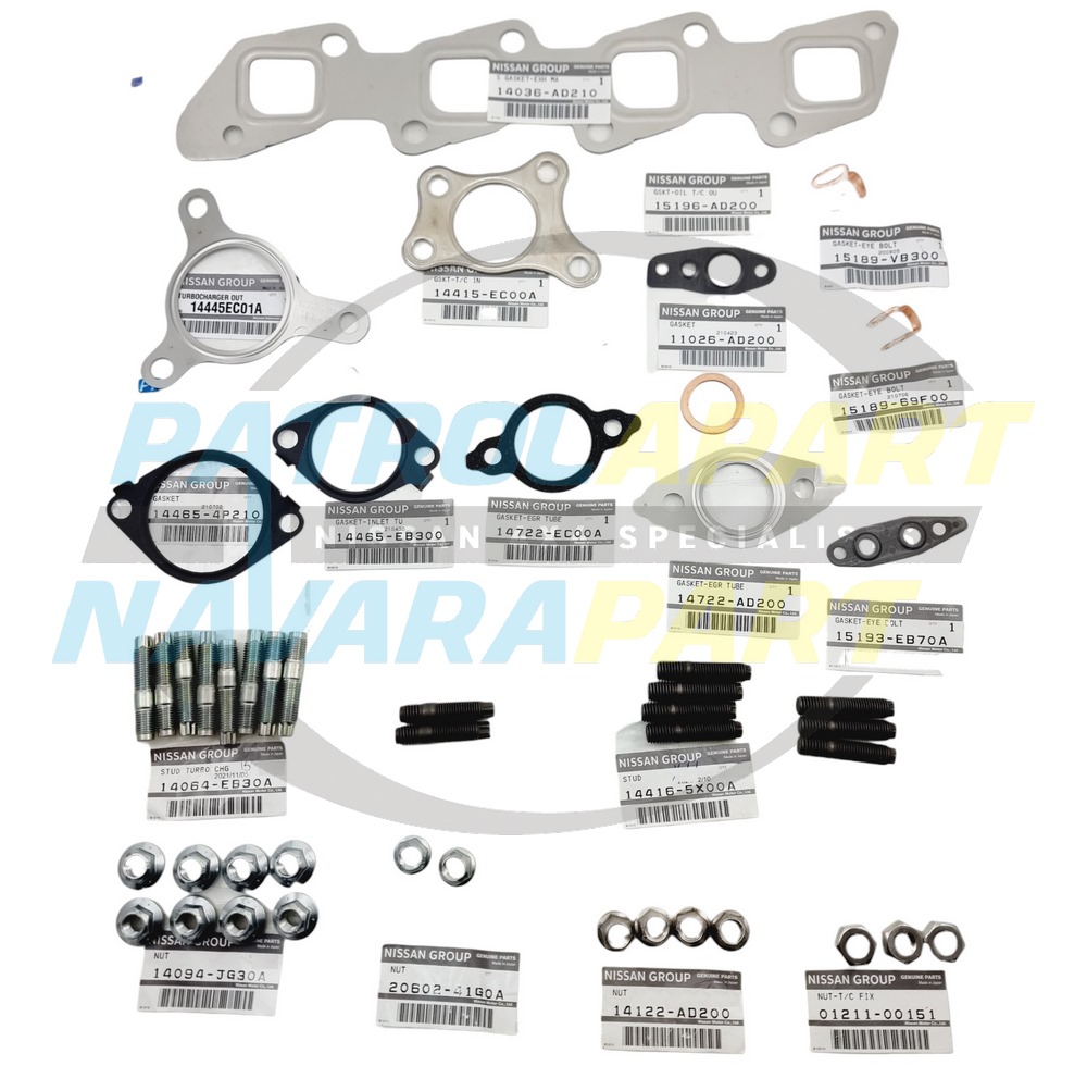 Genuine Nissan Navara D40 R51 YD25 VSK MNT Manifold Replacement Kit Studs / Nuts / Gaskets