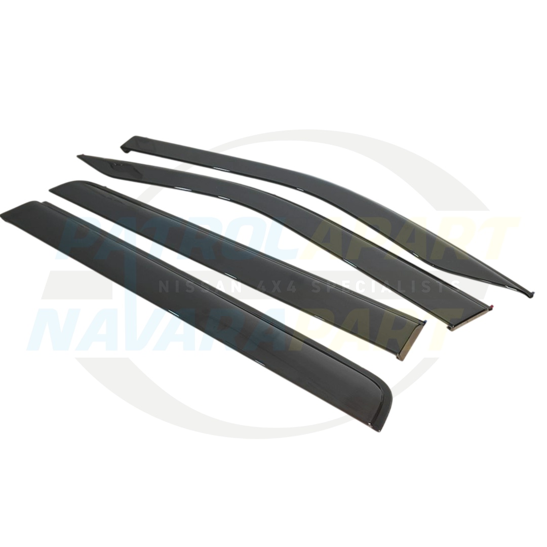 Genuine Nissan Tinted Slimline Weathershield Set of 4 - Navara D27