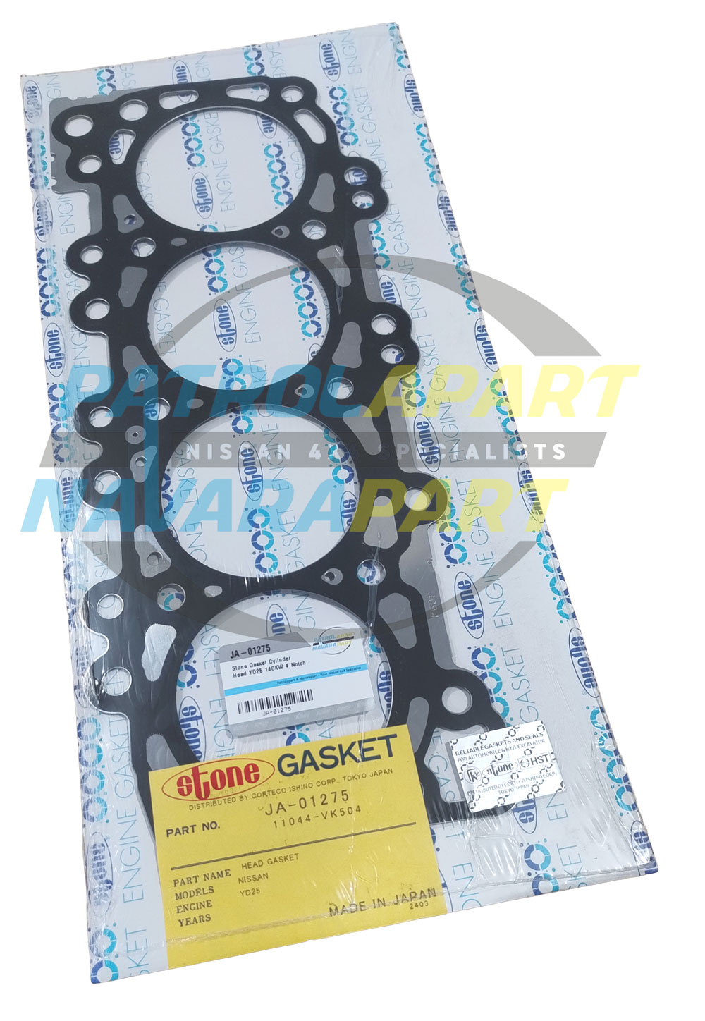 Stone Cylinder Head Gasket 1.0mm - Nissan Navara Spanish (VSK) D40, Pathfinder R51 - YD25