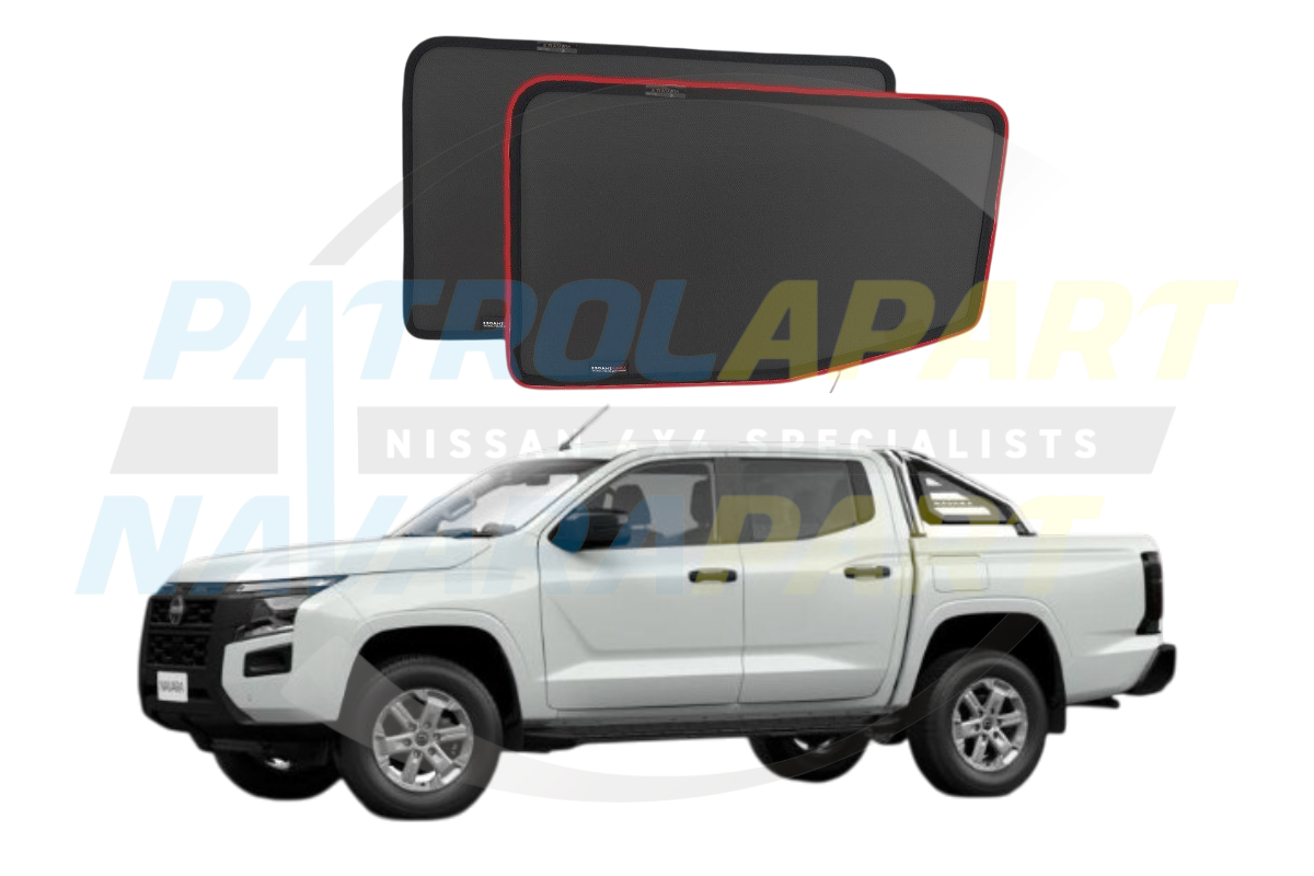 Snap Sunshade 2nd Row Rear Window Set - Nissan Navara D27 Mitsubishi Triton MV