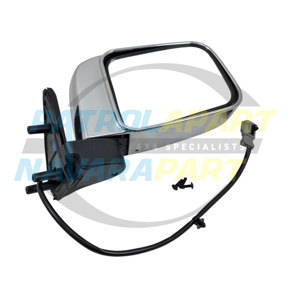 Right Hand Electric Chrome Mirror - Nissan Navara D22 4WD 2001 On