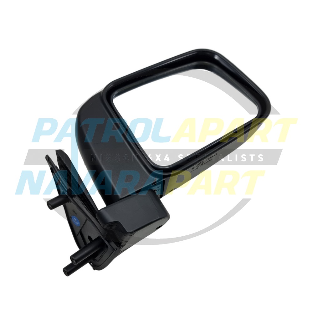 Right Hand Black Manual Mirror - Nissan Navara D22 YD25 DX 2008 on