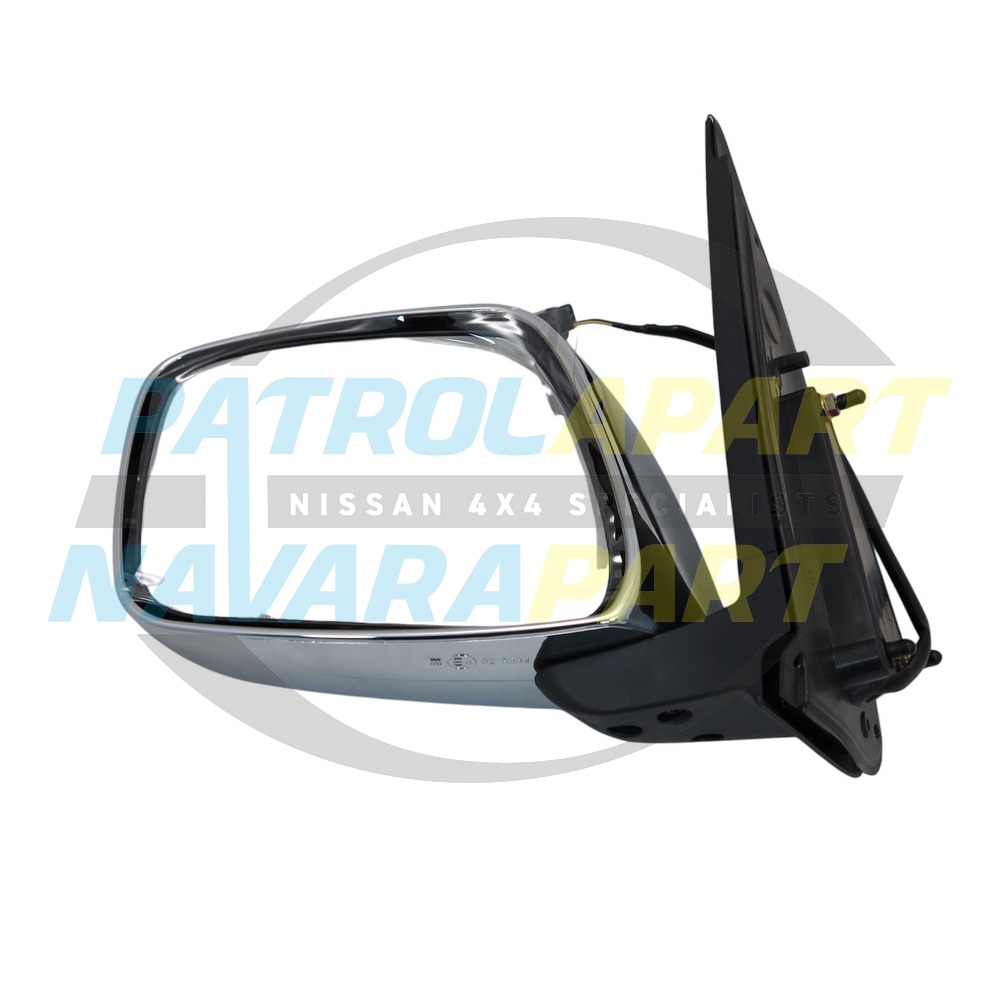 Left Hand Electric Chrome Mirror - Nissan Navara D40 VSK 2005-07 & Pathfinder R51