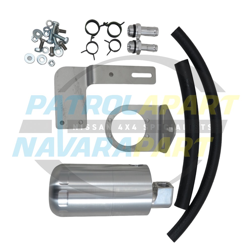 HPD Billet Machined Oil Catch Can - Nissan Navara D22 YD25