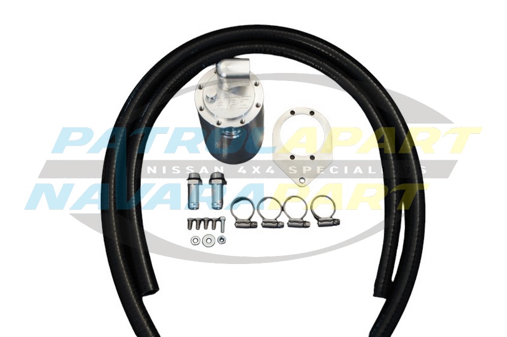 HPD Billet Machined Oil Catch Can - Nissan Navara D40 R51 YD25