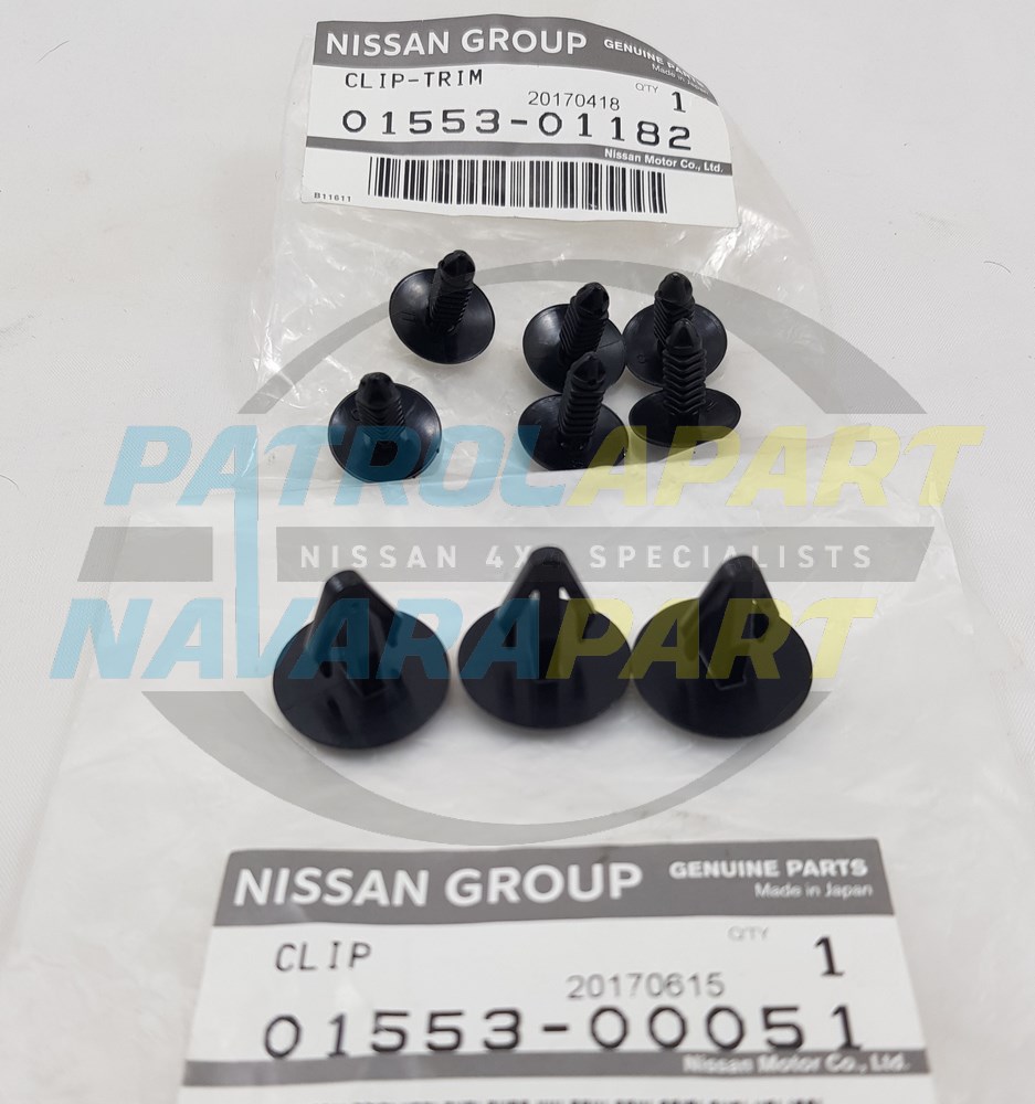 Genuine Nissan Splash Rubber Mounting Clip SET - Nissan Patrol Y60 GQ & Y61 GU