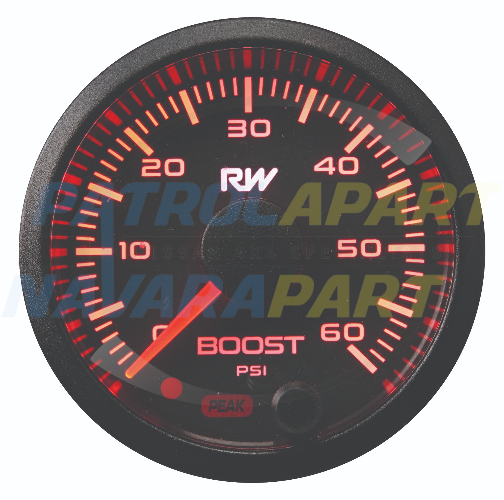 Raceworks - Electronic Boost Gauge Kit (60psi) 52mm