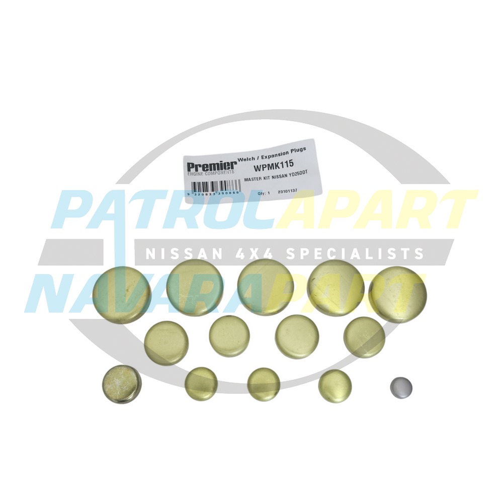 Welch Plug Kit For Nissan Navara D40 (Spanish VSK) YD25