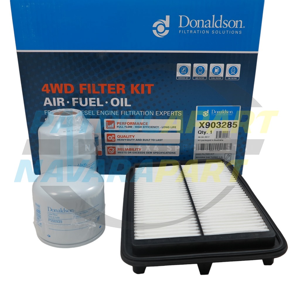 Air Fuel Oil Filter Kit Donaldson - Nissan Navara D40 Thai MNT YD25