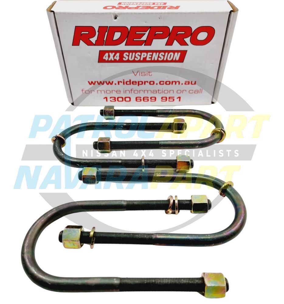 Ridepro U Bolt Kit for Nissan Navara D23 NP300 with Rear Leaf Springs