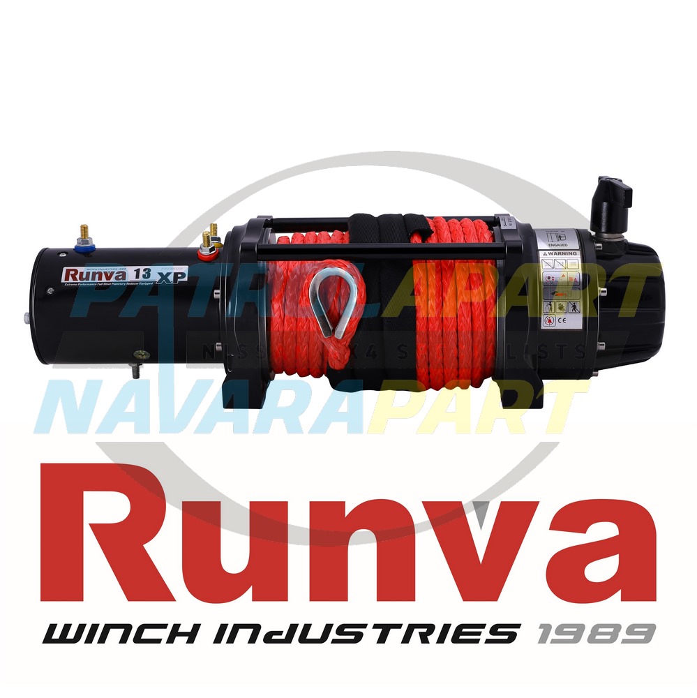 Runva Winch 13XP Premium 12V With Synthetic Rope