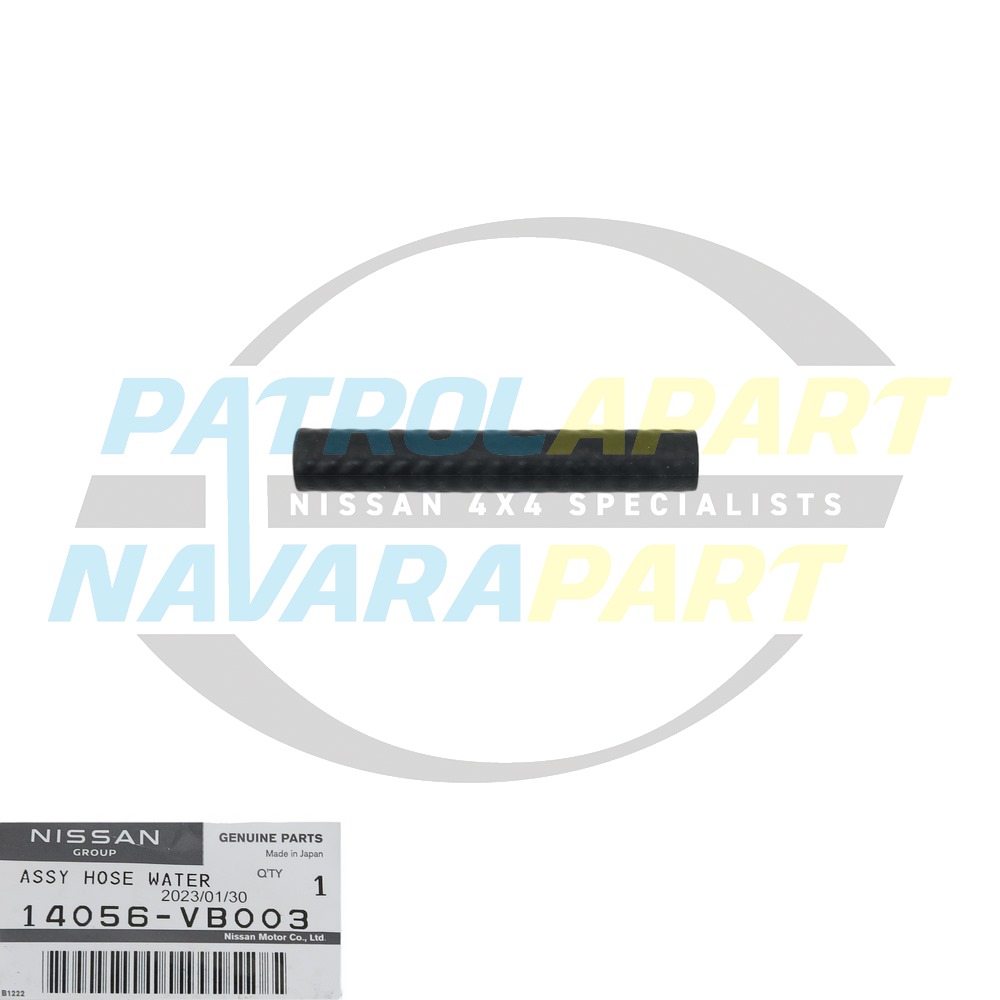 Genuine Nissan Bypass Water Hose Throttle Body to Fitting TB45 - Nissan Patrol Y61 GU