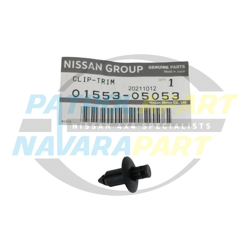 Genuine Nissan Front Seat Trim Clip Black - Nissan Patrol Y61 GU