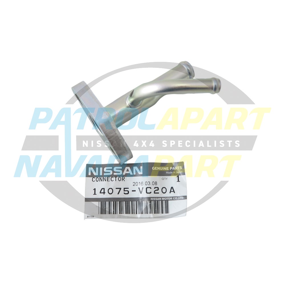 Genuine Nissan Water Outlet to Oil Cooler TB48 - Nissan Patrol Y61 GU